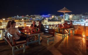 Camel Roof top Bar drinkers at night