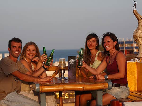 Camel Rooftop Bar Guests drinking